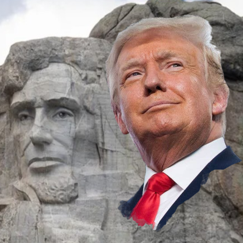 President Donald Trump on Mt. Rushmore